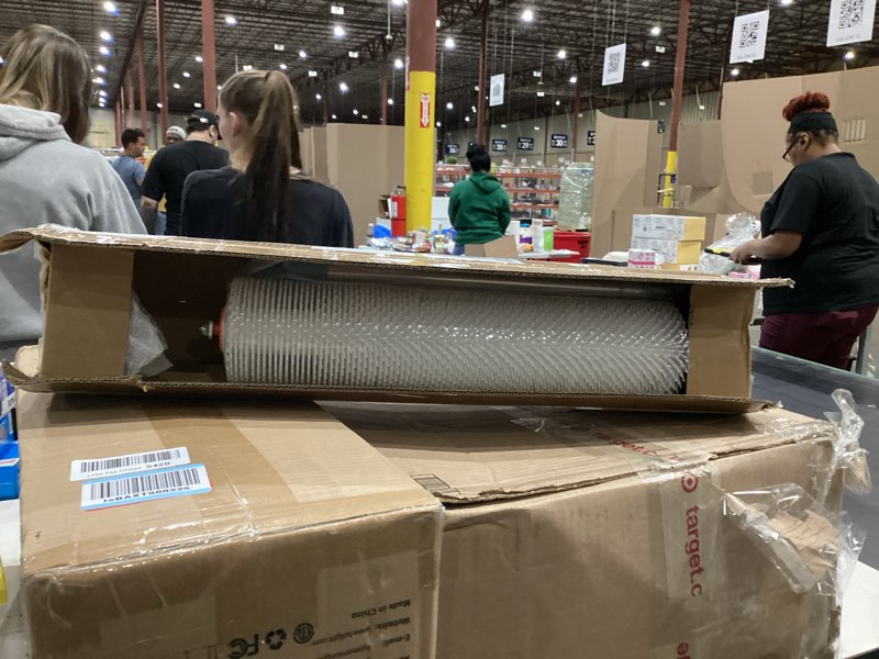 Condition photo showing As Is for QWORK Spiked Screeding Compound Roller, 20" x 1" Latex Floor Self Leveling Screed Spiked Roller Remove Bubble Smooth Level Screed Surface