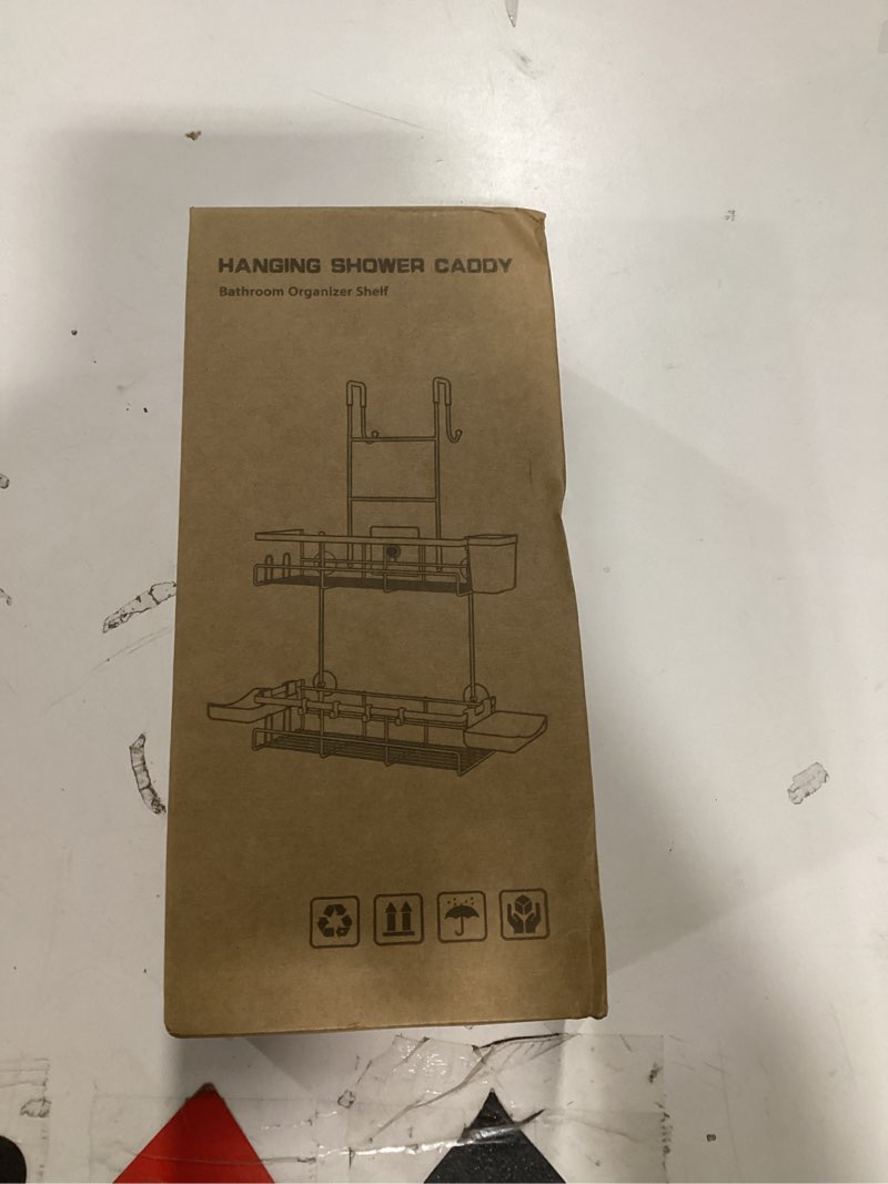 Condition photo showing Good Condition for Aitatty Over the Door Shower Caddy Hanging: Black Rustproof Shower Organizer over the Door - No Dril