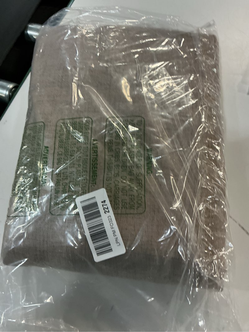 Condition photo showing New/Like New for RYB HOME 100% Blackout Linen Textured Curtains for Bedroom, Farmhouse Thermal Insulated Window Curtains for Living Room Dining Patio Sliding Glass Door, Wide 52 x Long 102 inch, Burlap, 2 Panels 52"W x 102"L (Pack of 2) Burlap