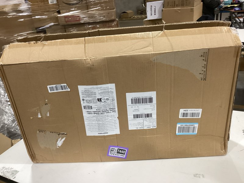 Condition photo showing As Is for Amazon Basics Foldable Non-Slip Pet Stairs, Steps for Dogs and Cats, 14.6'' W x 22.75'' D x 19.5'' H, Grey 14.6'' W x 22.75'' D x 19.5'' H Grey