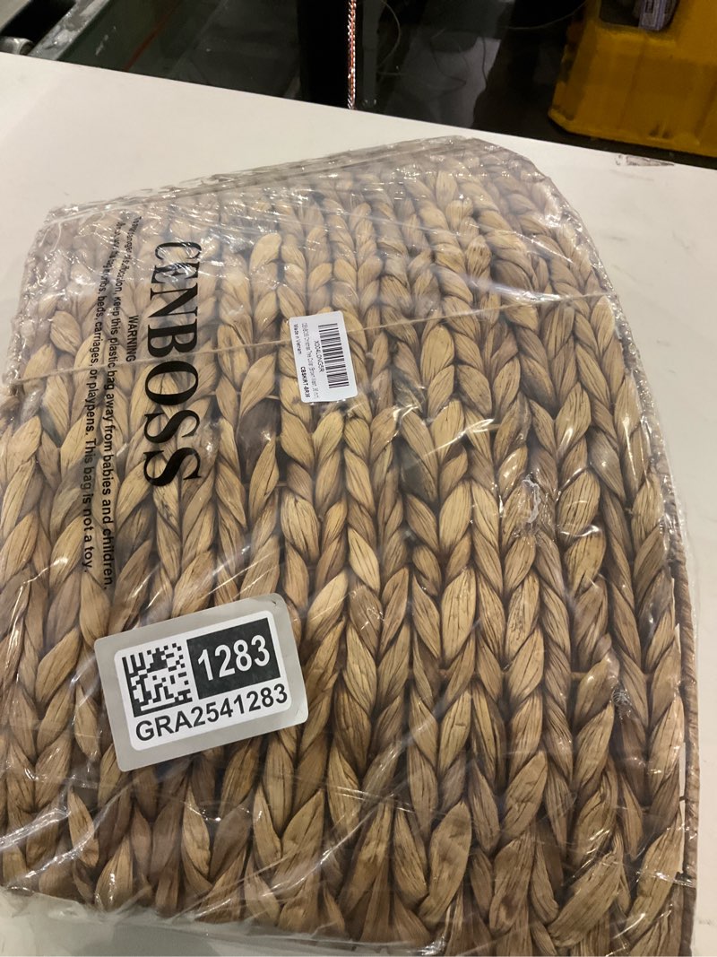 Condition photo showing New/Like New for CENBOSS Rattan Christmas Tree Collar, Wicker Tree Skirt & Stand Base Cover (Brown Wash, 36 inch) Brown Wash 36 inch