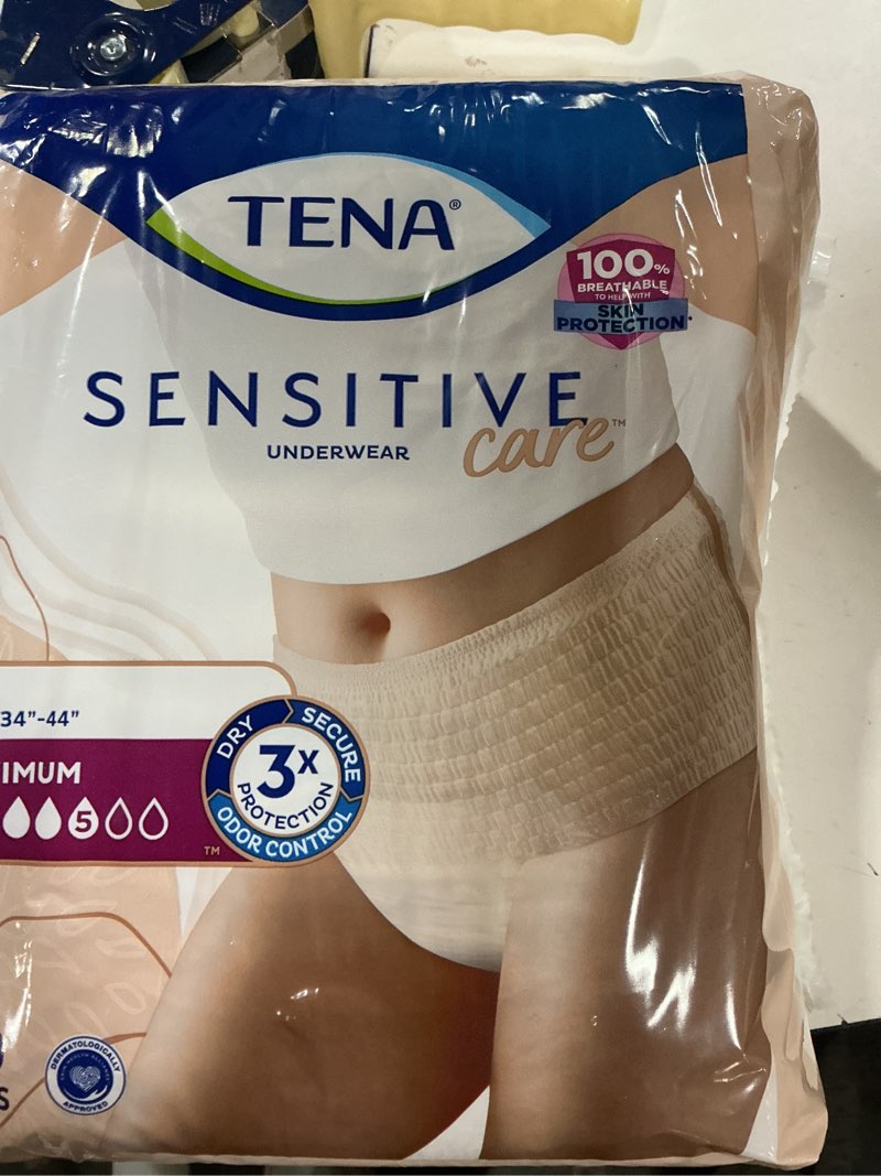 Condition photo showing New/Like New for Tena Sensitive Care Adult Incontinence Underwear for Women, Maximum, L, 80 Count (Waist Size 34in-44in) Large 80