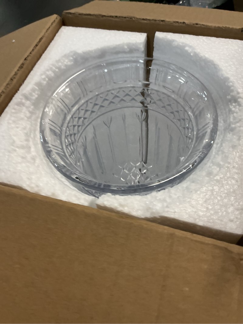 Condition photo showing New/Like New for Joeyan 13" Glass Urn Vase,Tall Centerpiece with Ripple Diamond Pattern,Thickened Vase for Home, Wedding Parties 13 Inch Clear Glass Urn Vase