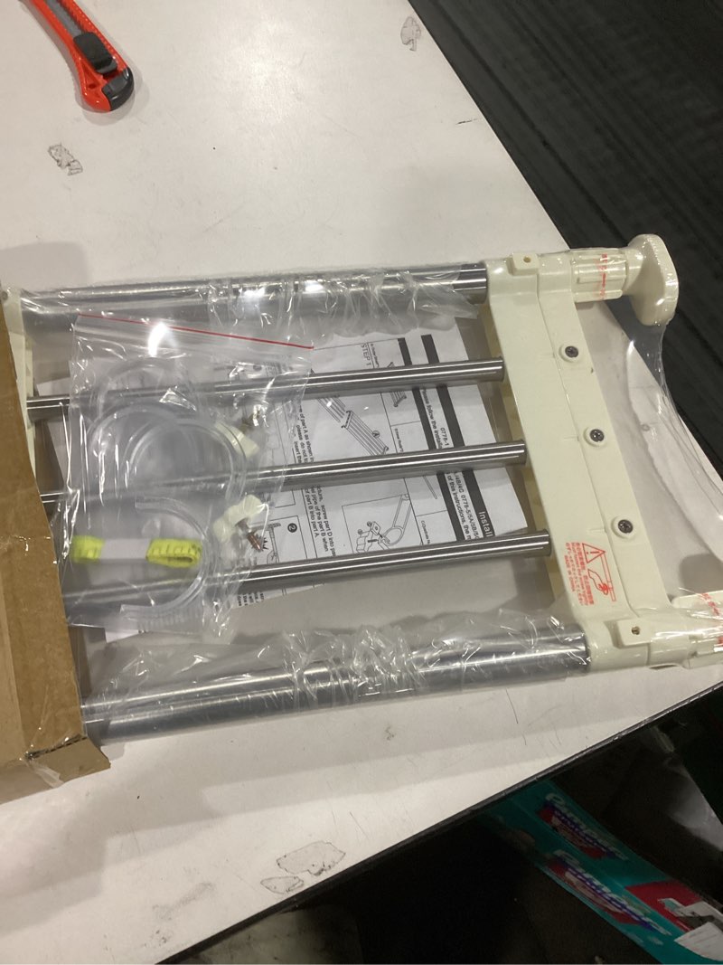 Condition photo showing Good Condition for Hershii Closet Tension Shelf & Rod Expandable Metal Storage Rack Adjustable Organizer DIY Divider Separator for Cabinet Wardrobe Cupboard Kitchen Bathroom?15.74-23.62inches 40-60cm/15.74-23.62inches Ivory