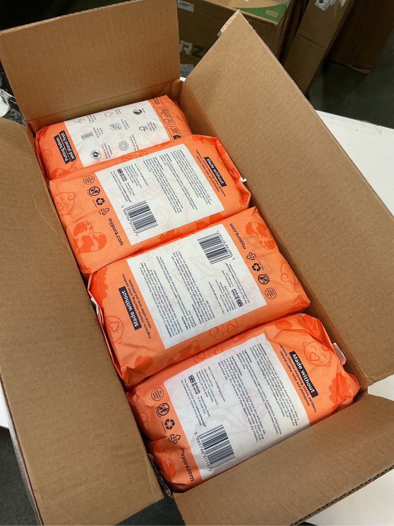 Condition photo showing New/Like New for Pura Sensitive Skin Baby Diapers | Size 4 (18-31 lbs) | Hypoallergenic, Totally Chlorine Free, Fragrance Free, Up to 12-Hour Leak Protection | 6 Packs of 22 (132 Diapers) Size 4 (132 Diapers)