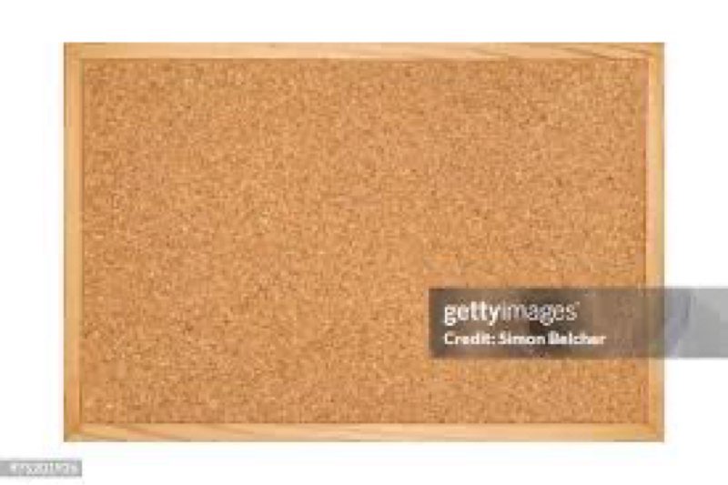 Cork board illustration blank for text and images 17x24 inch