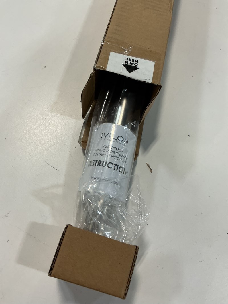 Condition photo showing Good Condition for ivilon tension curtain rod - spring tension rod for windows or shower, 24 to 36 inch. satin nickel 24" to 36" satin nickel
