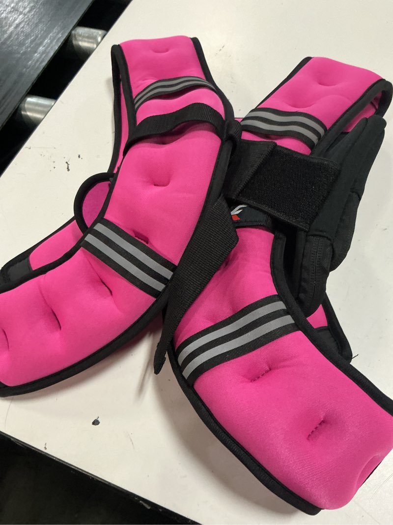 Condition photo showing Good Condition for fuff weighted vest woman, 5/10/12/15/20/25/30 lb womens weight vest for walking, strength training weight vests for female men, reflective stripe body vest for workout running jogging fitness pink 5 lb