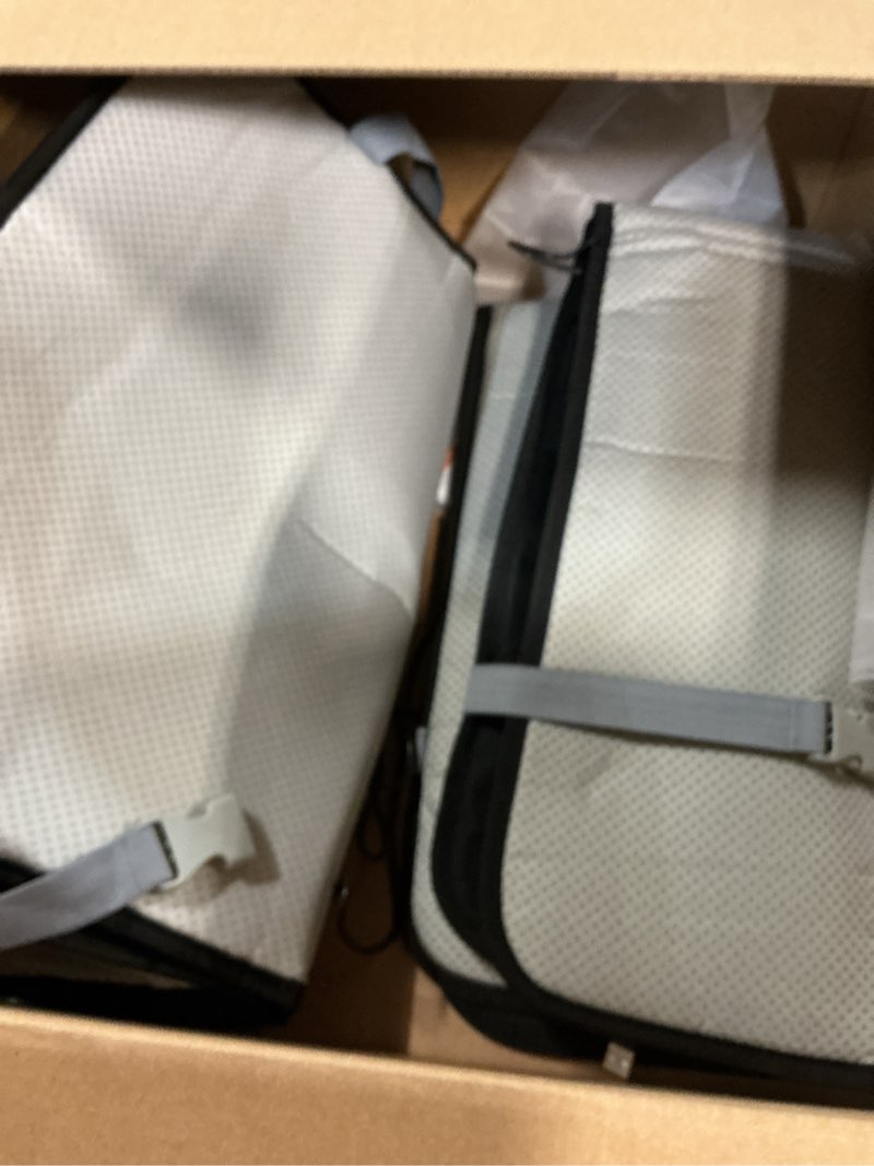 Condition photo showing Good Condition for Wenqik USB Portable Heated Seat Cushion 17.72"x17.72" Heated Stadium Seat Cover 3 Mode Adjustable Heated Seat for Outdoors with Back Support Heating Pad for Chair at Work Office Bench (Black,2 Pcs)