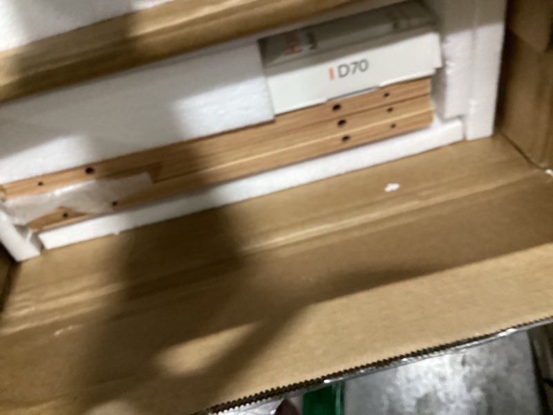 Condition photo showing Good Condition for 6 cube organizer bookcase - fabric storage bins container, open shelf simple compartments bookshelf, oak