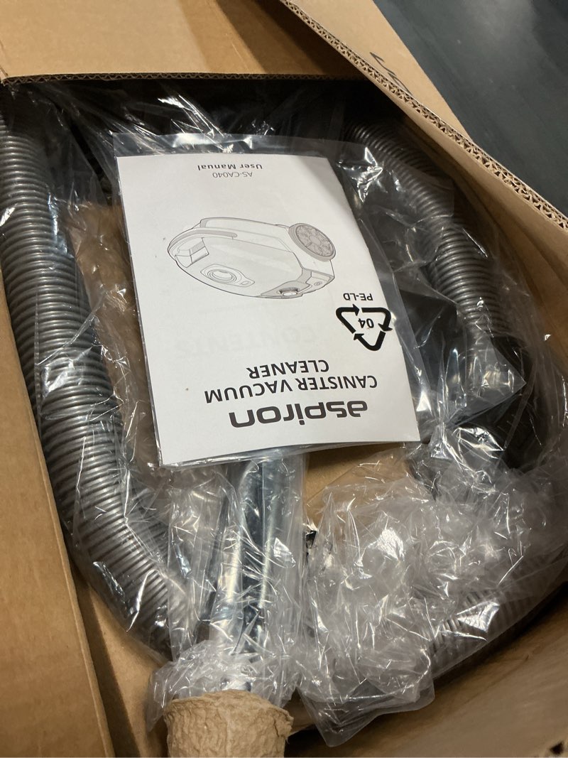 Condition photo showing New/Like New for aspiron canister vacuum,1700w/45kpa bagged vacuum cleaner,5l large capacity,auto cord rewind,hepa filter,low noise,8m cleaning radius,variable power control,easy to push,hard floor,carpet,car violet