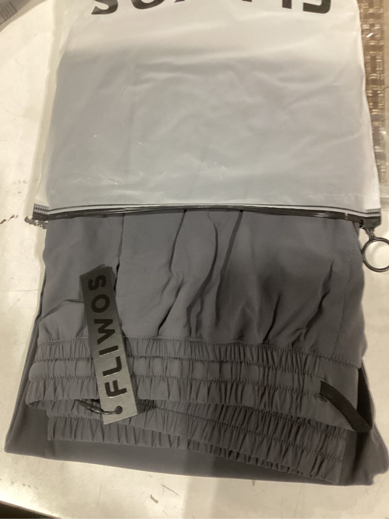 Condition photo showing Good Condition for Fliwos Men's Sweatpants, TriProof Stretch Track Pants with Zipper Pocket Drawstring Joggers Lightweight Pants Charcoal Gray Medium