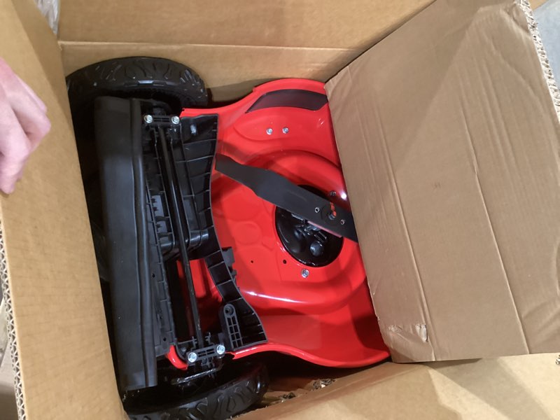 Condition photo showing As Is for PowerSmart 21\" Push Lawn Mower, B&S 125cc Engine, 2-in-1 Mulching and Side Discharge, Lightweight, Easy Assembly, Cordless Push Lawn Mowers for Garden Yard 21in Gas 125CC NOT TESTED  INCOMPLETE 