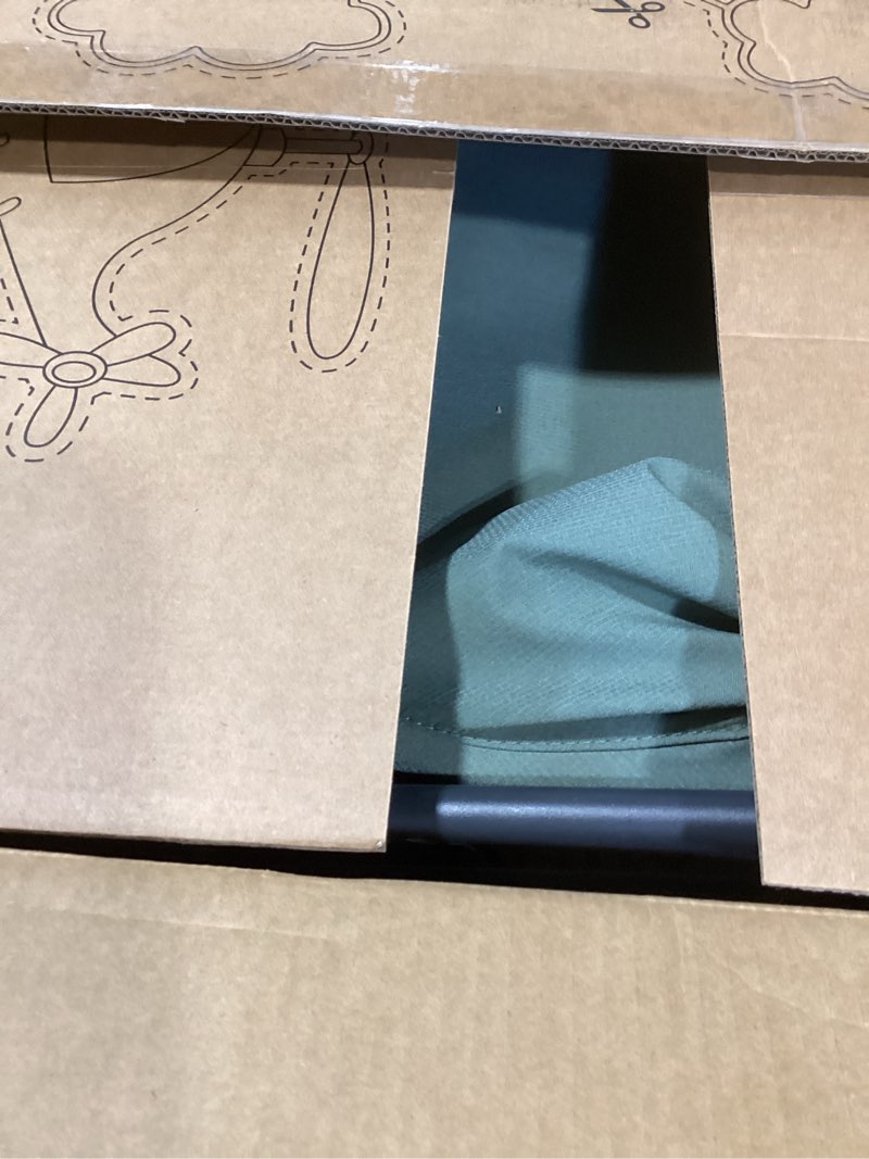 Condition photo showing As Is for uppababy minu v3 travel stroller | lightweight + compact design | one-hand fold + unfold | from birth + overhead compatible | evelyn (meadow green/carbon frame/chestnut leather) evelyn (meadow green/graphite frame/chestnut leather)
