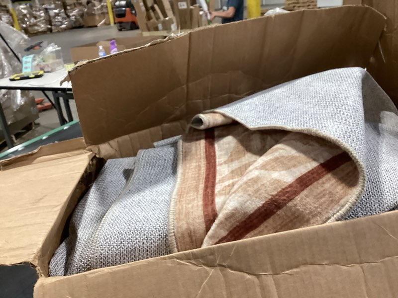 Condition photo showing Good Condition for garveehome zebra taupe washable rugs 8x10 for playroom vintage jungle woodland forest safari animal print rug low pile botanical kids rugs for living room kitchen nursery room taupe 8' x 10' (rectangular)