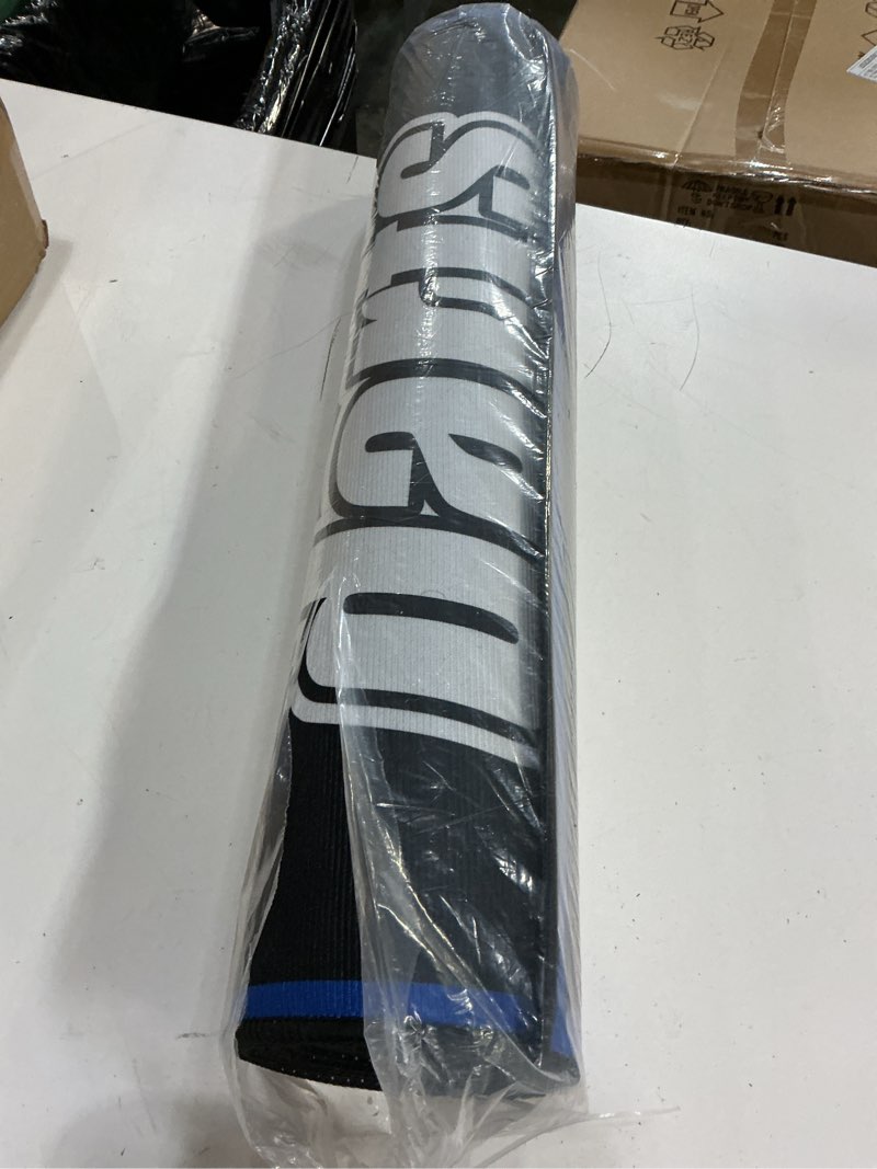 Condition photo showing Good Condition for professional darts mat with oche line system & throw lines – premium dart mat for floor steeldart & soft darts | 260x60 cm | with throwing line - ideal as a gift blue darts