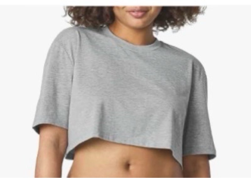 florence by mills womens garden party elastic-back tee heather grey x-large