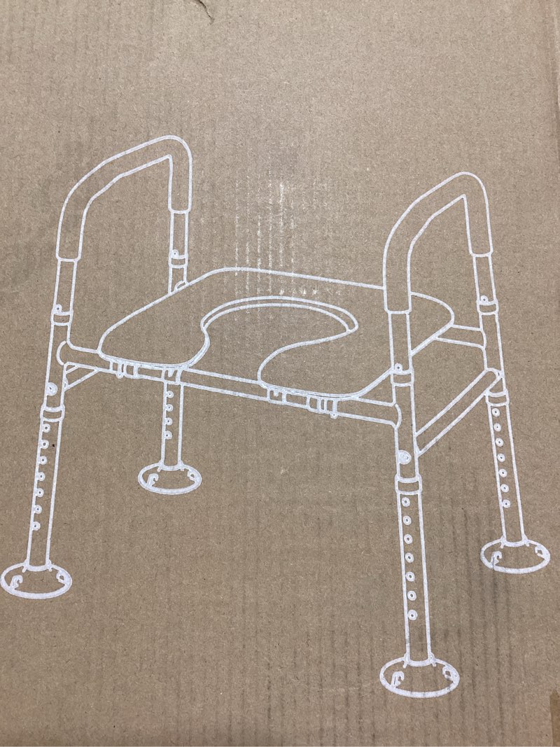 Condition photo showing New/Like New for Raised Toilet Seat with Handles, Width & Height Adjustable Toilet Seat Risers for Seniors, Heavy Duty 400lbs Elevated Toilet Seat for Elderly, Pregnant, Handicap, Fit Any Toilet White