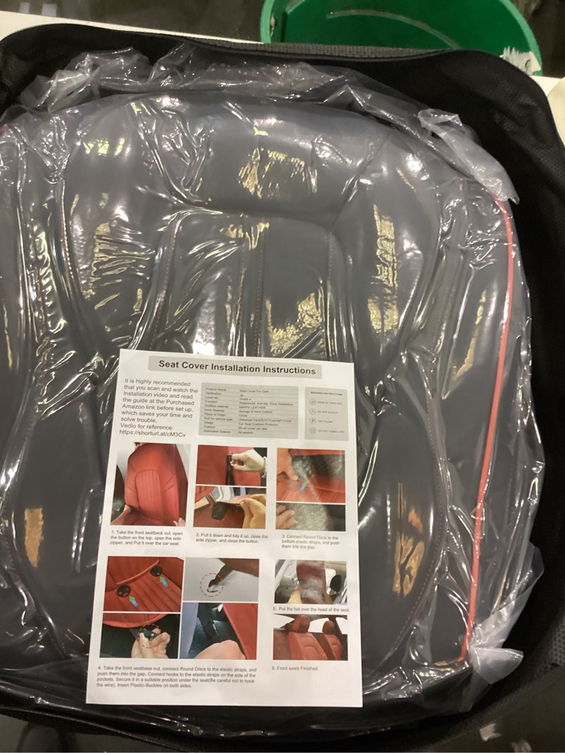 ASLONG 5PCS H7 Front and Back Car Seat Covers Auto Interior Accessories with Water Proof Nappa Leath