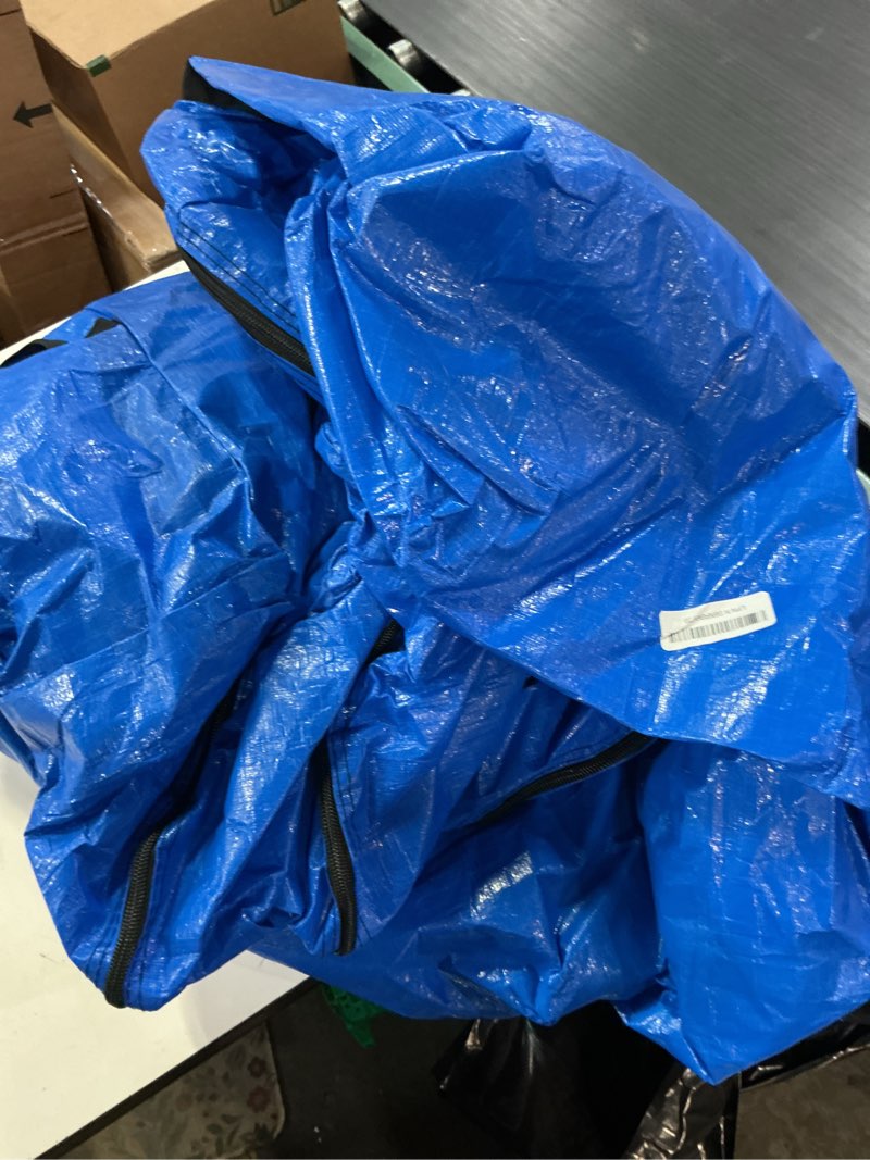 Condition photo showing Good Condition for ticonn mattress bags for moving, heavy duty king mattress cover storage bag with full-around handle and adjustable buckles (blue, king) blue king