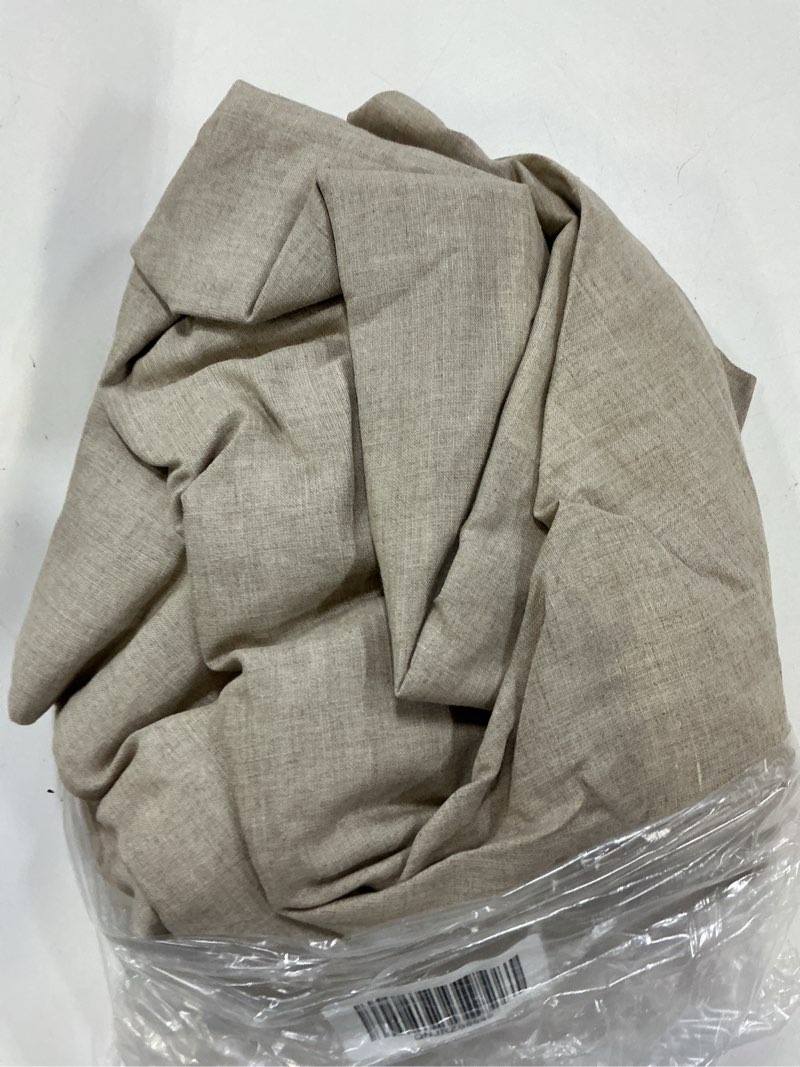 Condition photo showing As Is for quince european linen true blackout curtain - single panel, 48x96, dark flax
