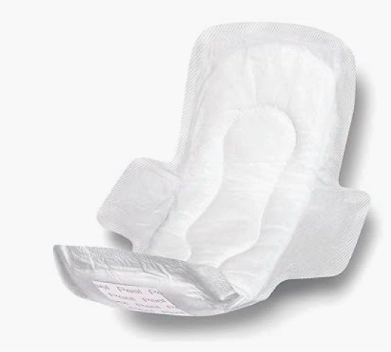 medline maxi sanitary pads with adhesive strip and wings, 11", individually wrapped (pack of 288)