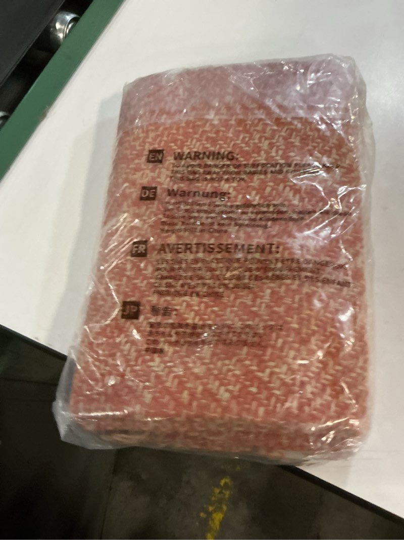 Condition photo showing New/Like New for Collive Small Bathroom Rug, 2' x 3' Hand-Woven Low Profile Front Entryway Rug, Terracotta Cotton Reversible Washable Kitchen Rug Modern Farmhouse Carpet for Foyer Bedroom Front Door Fall Decor Terracotta 2' x 3' (Rectangular)