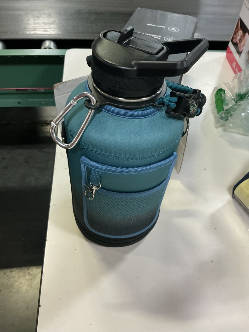 Condition photo showing As Is for evophlask 64 oz insulated water bottle with carrier bag, half gallon stainless steel water bottle ke
