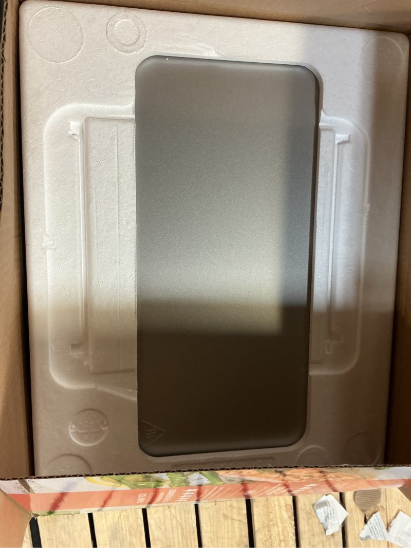Condition photo showing As Is for black+decker crisp ‘n bake pro stainless steel 4-slice air fryer toaster oven