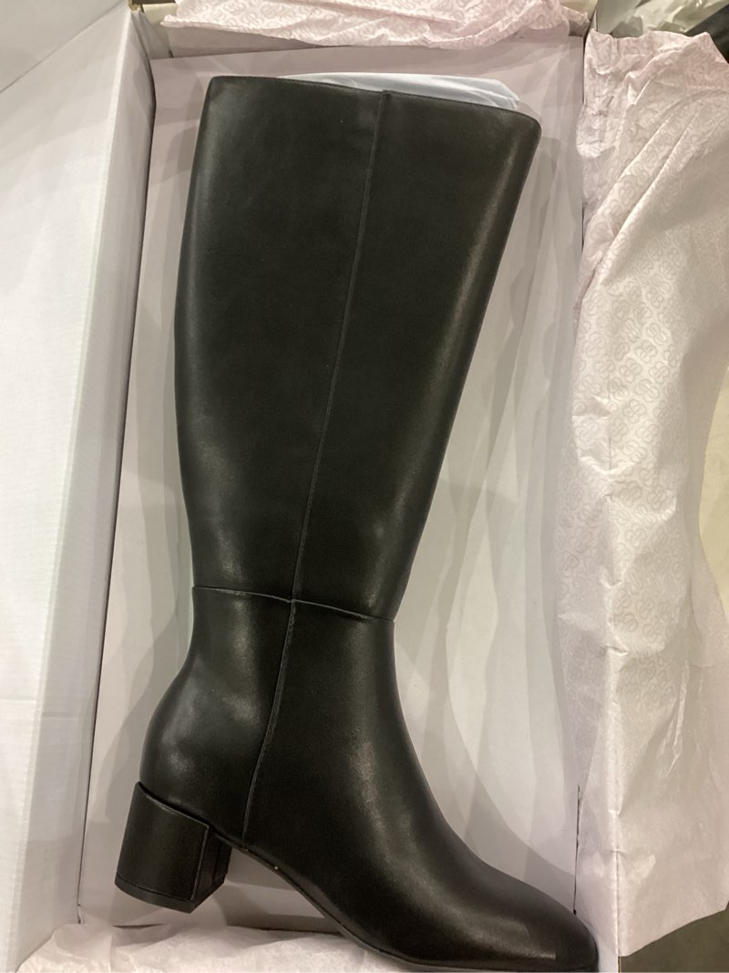 Bandolino Women's Addyson WDE Calf Knee High Boot, Black Smooth 001, 5.5