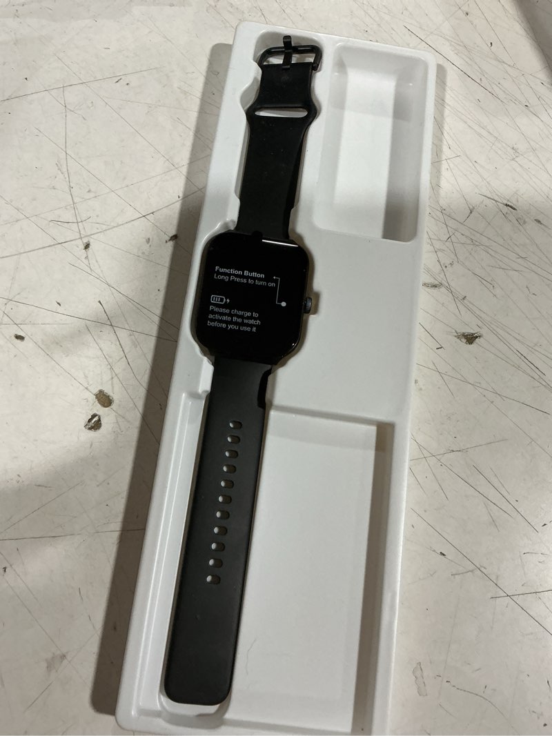 Condition photo showing Good Condition for toobur smart watch for men women alexa built-in, 1.95" fitness tracker with answer/make calls, ip68 waterproof/heart rate/sleep tracker/100 sports, fitness watch compatible android ios black