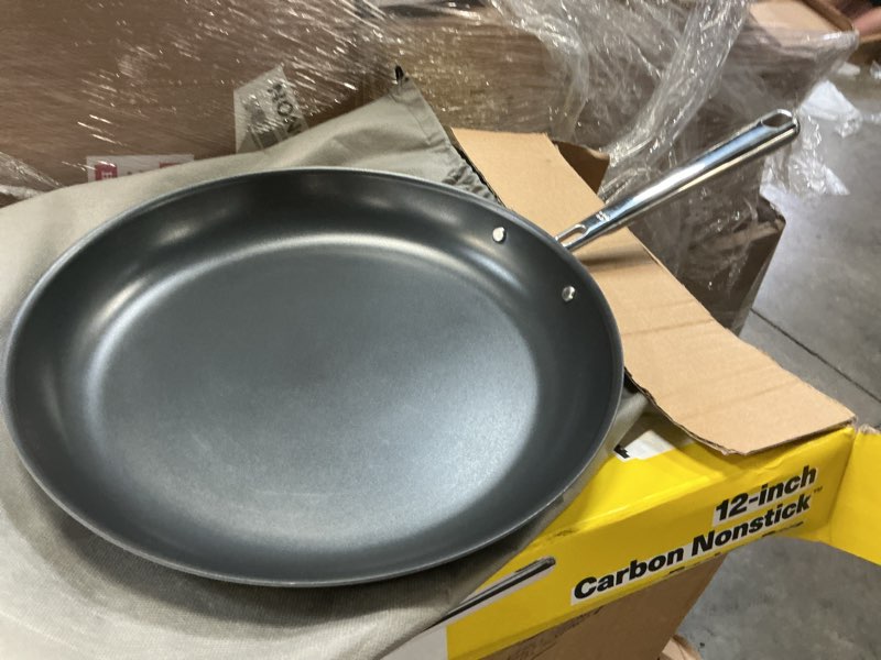 Condition photo showing As Is for misen carbon nonstick™ frying pan – carbon steel pan, naturally nonstick no-coating surface, ultra-durable & oven-safe, induction & gas compatible - 12 inch