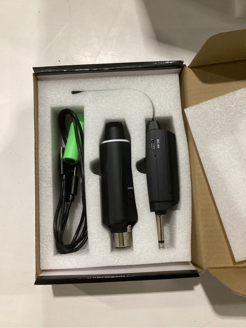 Condition photo showing New/Like New for depusheng 2.4ghz wireless microphone system transmitter & receiver with volume adjustment, low latency, rechargeable, 150ft range, easy pairing for pa system, audio mixer (one transmitter)