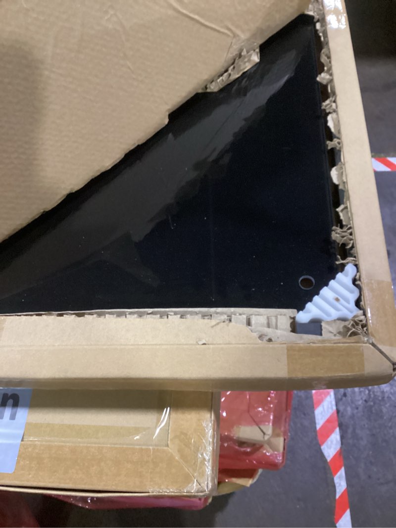 Condition photo showing Good Condition for large black glass dry erase board, 72 x 48 inches magnetic glass whiteboard,6' x 4' frameless blackboard for office,home,school black 72"w x 48"h