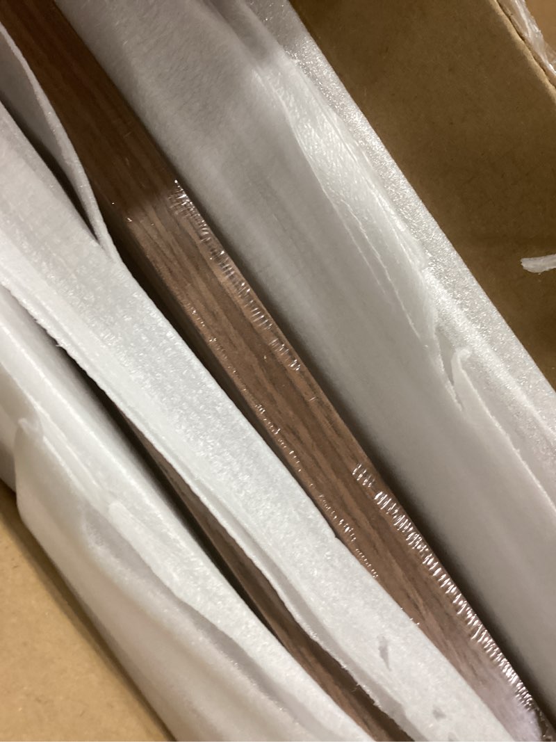 Condition photo showing New/Like New for KINLINK 16x16 Picture Frame, Brown Square Solid Wood Frames for Pictures 12x12 with Mat or 16x16 without Mat, Wall Display Photo Frames Brown Wood 4 Pack Brown Wood 16x16