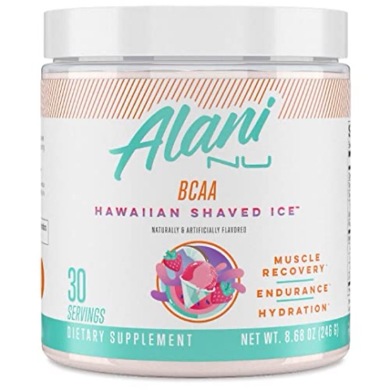 ( best by 10/2027 ) Alani Nu BCAA Hawaiian Shaved ICE | Branch Chain Essential Amino Acids | 2:1:1 Formula | Supplement Powder | Muscle Recovery Vitamins for Post-Workout | 30 Servings