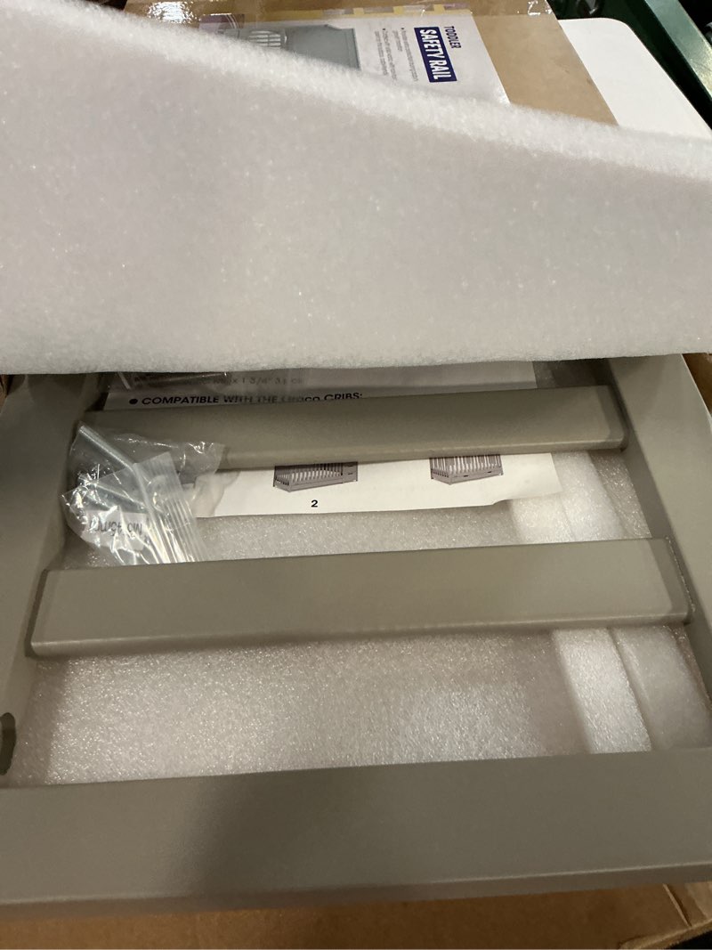 Condition photo showing New/Like New for Toddler Safe Guardrail Compatible with Storkcraft and Graco Crib Conversion - CPSC Certified, Crib Rail for Prevent Toddler from Rolling Off The Bed, Gray