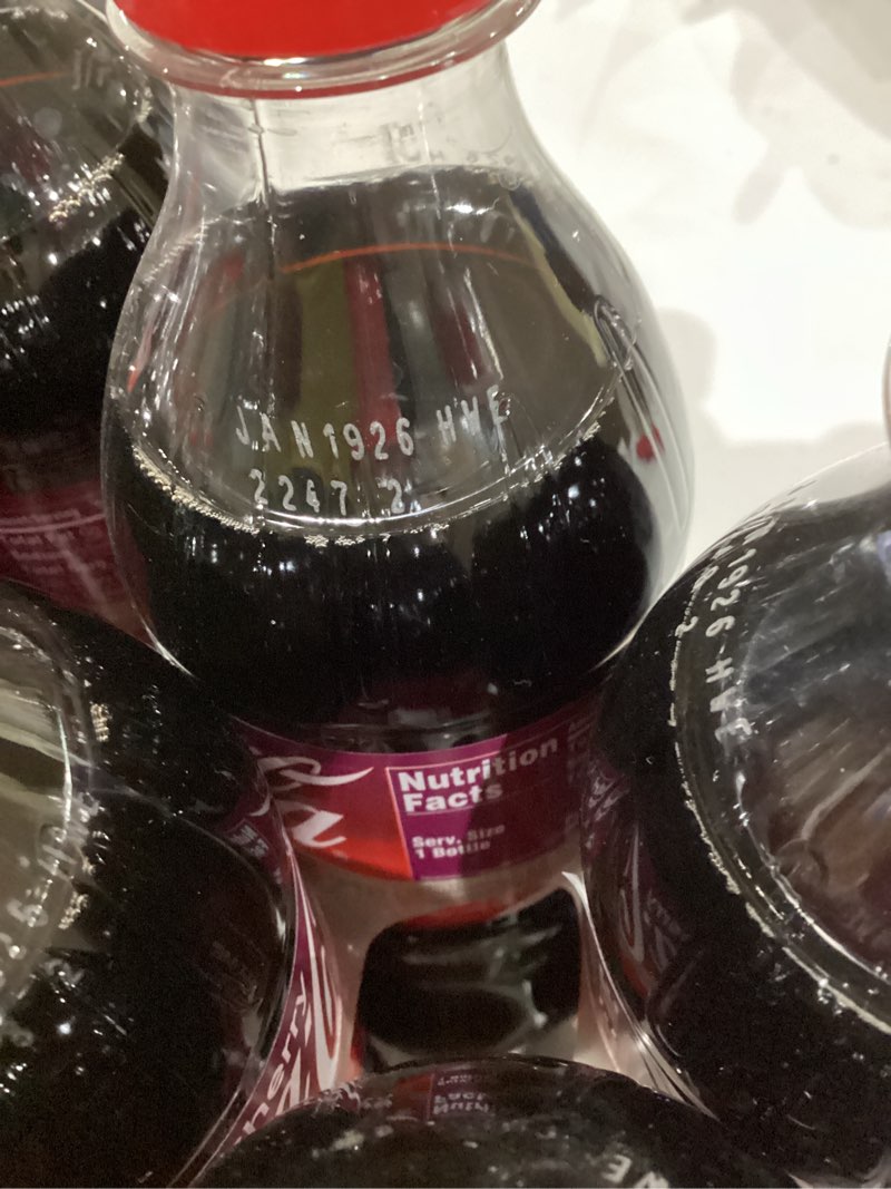 Condition photo showing New/Like New for (Best by Jan 19 2026)Coca-Cola Cherry Soda Soft Drink, 16.9 fl oz, 6 Pack