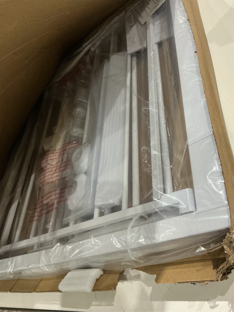 Condition photo showing Good Condition for cumbor 30-48 in baby gate for stairs, auto close dog gate indoor, white | mom's choice awards winner, double lock safety for doorways, one-hand open child gate for toddlers & pets, pressure mounted white 30-48" w x 30.5" h