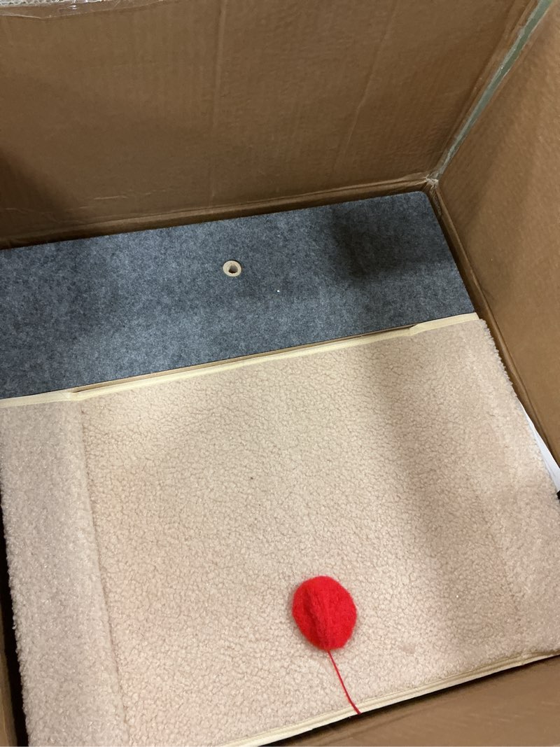 Condition photo showing Good Condition for Floor to Ceiling Cat Tree, 5 Tier Cat Tower Adjustable Height (82-120 in), Tall Climbing Tree with Perches, Hammock, Scratching Post, Bed, Ball Toys, Solid Structure and Neutral Color Fit Home Decor XL