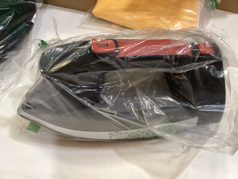 Condition photo showing As Is for hamilton beach steam iron for clothes & garment steamer with smooth press stainless steel soleplate, 1200 watts, 8’ retractable cord, black (14214)