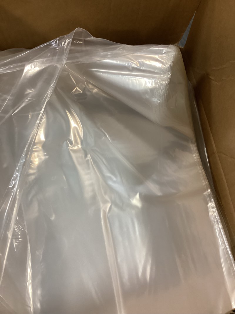 Condition photo showing New/Like New for spartan industrial - 12” x 18” 1.1 mil flat open end clear plastic poly bags - for proofing bread dough, packaging clothes, shirts (thin & lightweight - bags do not have seal) 12" x 18" 1000