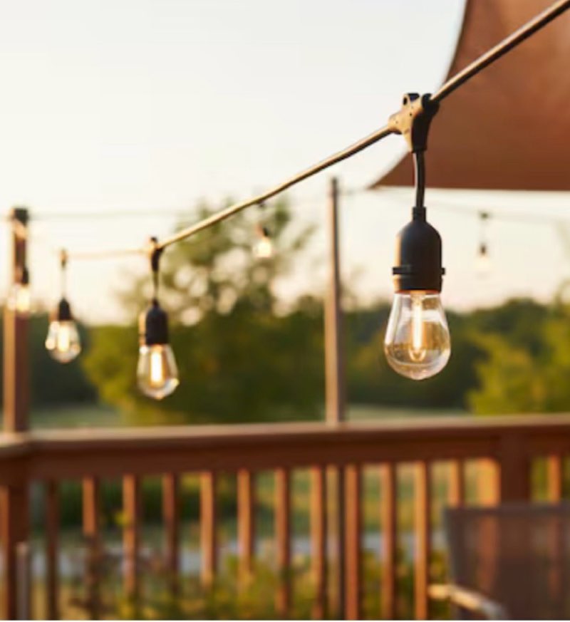  harbor breeze 48-ft plug-in black indoor/outdoor string light with 24 white