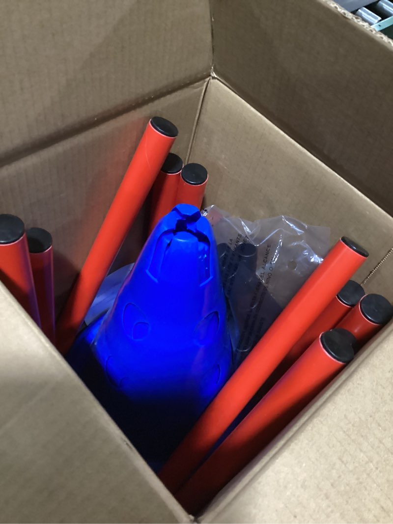 Condition photo showing As Is for dog agile hurdle cone set, dog training agile equipment with height adjustable crossbar for beginners & advanced,dog obstacle courses with 12 cones & 6 agile rods & carry bag 12-piece