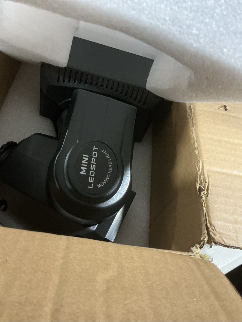 Condition photo showing As Is for Stage Lights Moving Head Lights 8 Gobos 8 Colors 11 Channels 60W Spotlights DMX 512 with Sound Activated for Wedding DJ Party Stage Lighting 2PCS