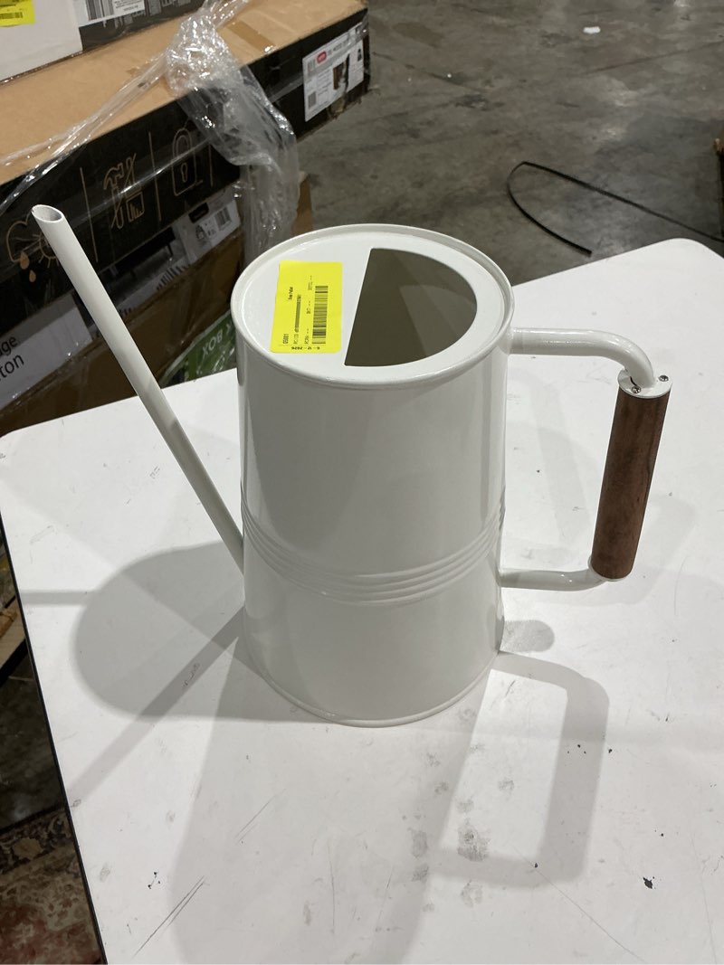 Condition photo showing Good Condition for expert gardener 1-gallon metal watering can, white