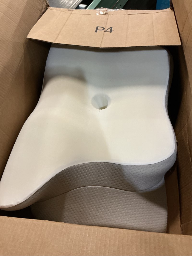 Condition photo showing As Is for Cervical Neck Pillow, Memory Foam Pillows for Neck and Shoulder. Ergonomic Pillow with Breathable Ice Silk Cover