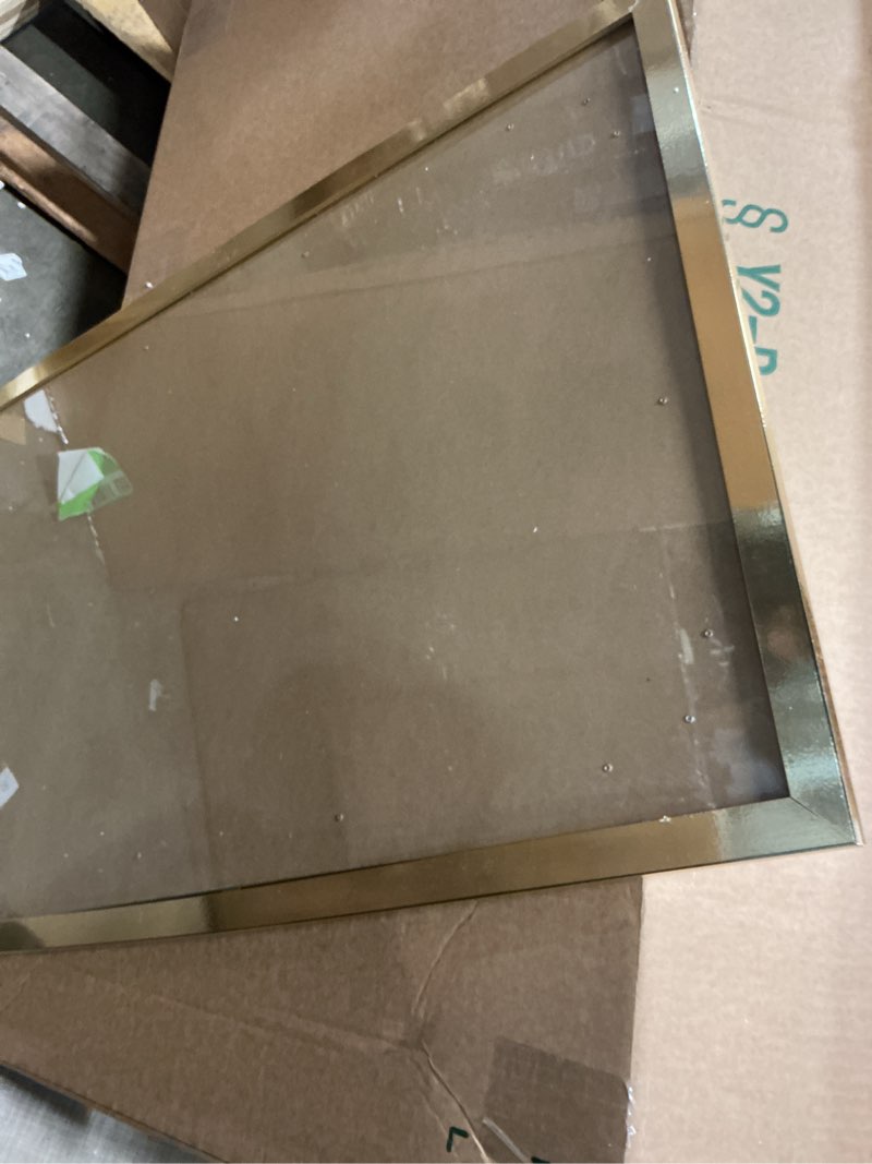 Condition photo showing As Is for Vintage Brass Mirror, 1970s