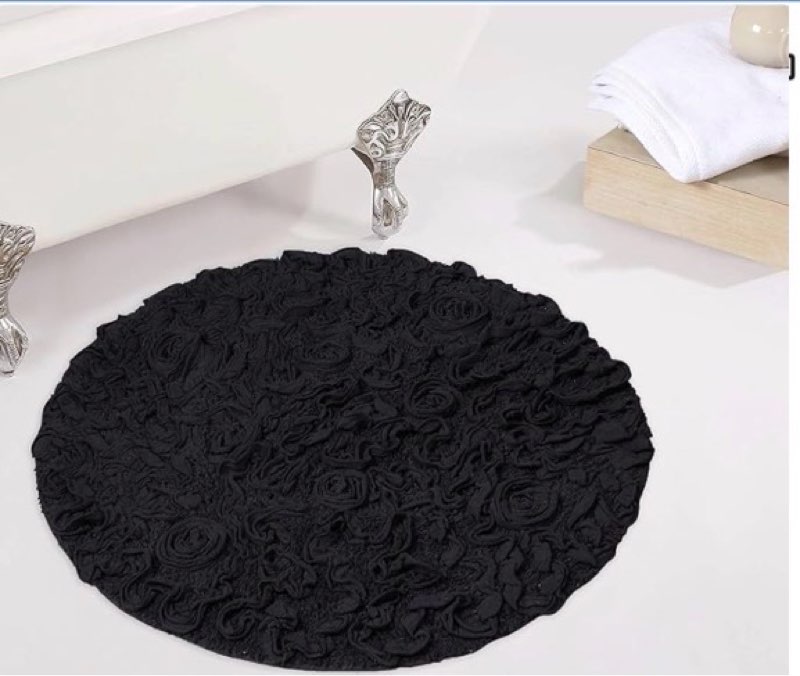 Home Weavers Bell Flower Collection 100% Cotton Tufted Bath Rugs, Extra Soft and Absorbent Bath Rugs