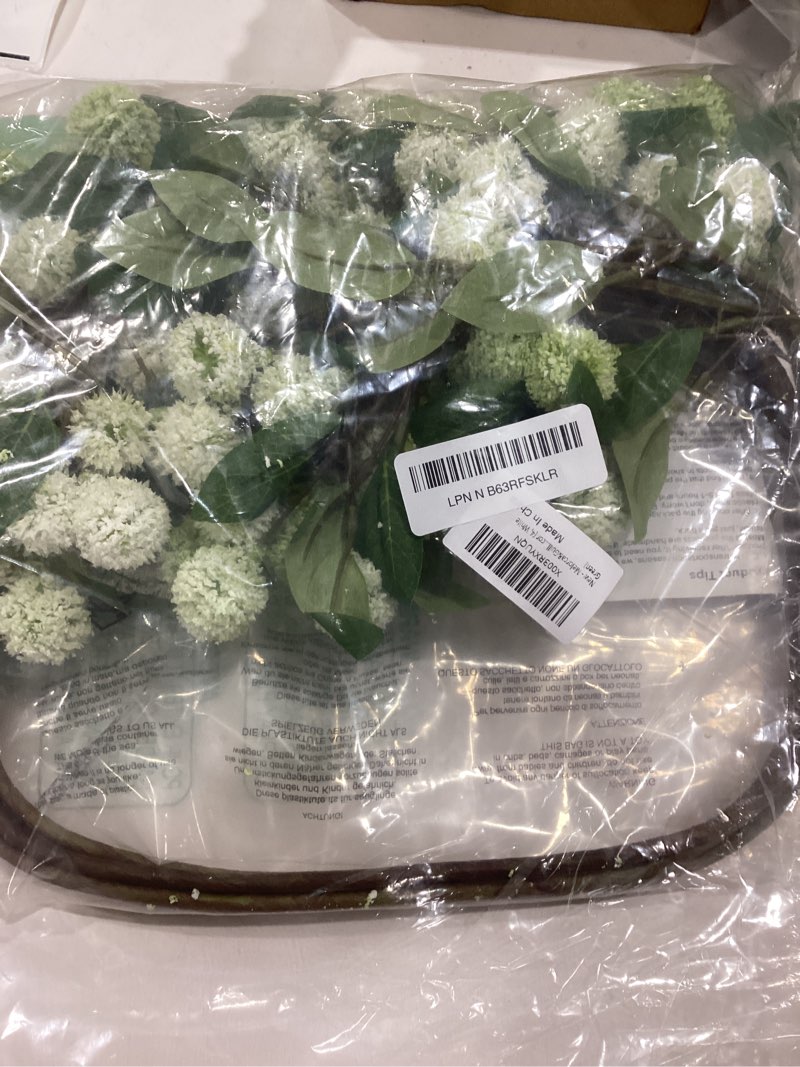 Condition photo showing As Is for Melorca&Guilla Artificial Plants,4PCS 35.4" Green Faux Branches for Vase,Artificial Plants for Shop Garden Office Home Décor (4, White Green)